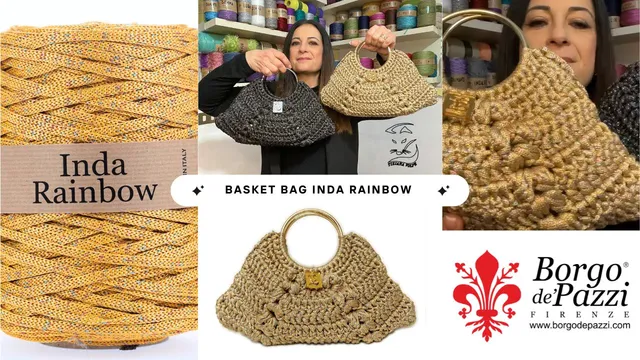 borgo-de-pazzi-kit-basket-bag-inda-rainbow-di-tiziana-volpe-crochet image 1