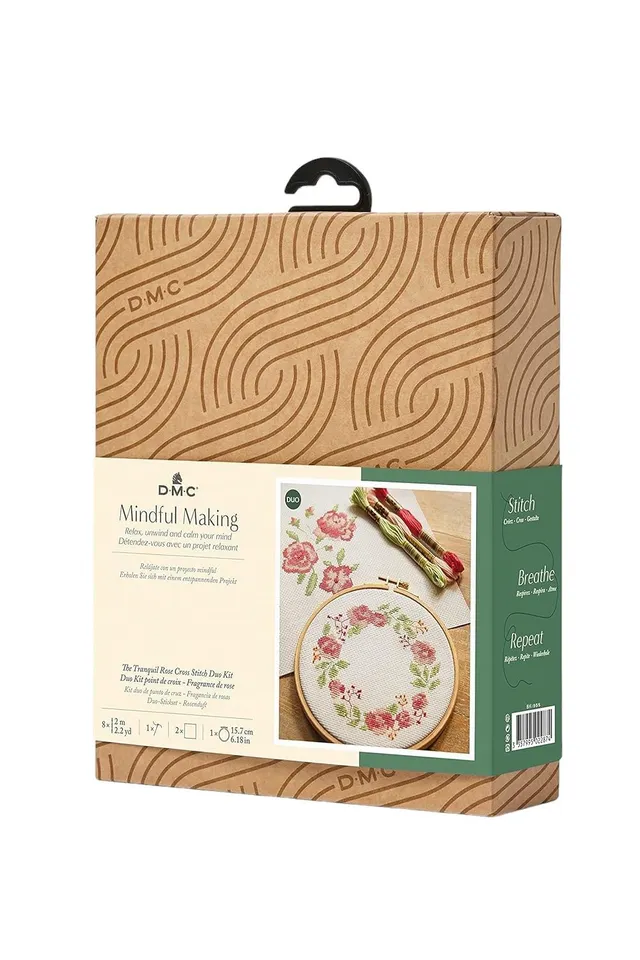 dmc-mindful-making-kit-punto-croce-fragranza-di-rose image 1