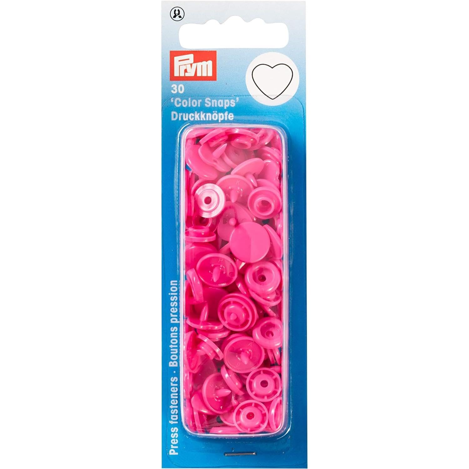 prym-love-bottoni-a-pressione-cuore-fucsia-1-pezzo image 1