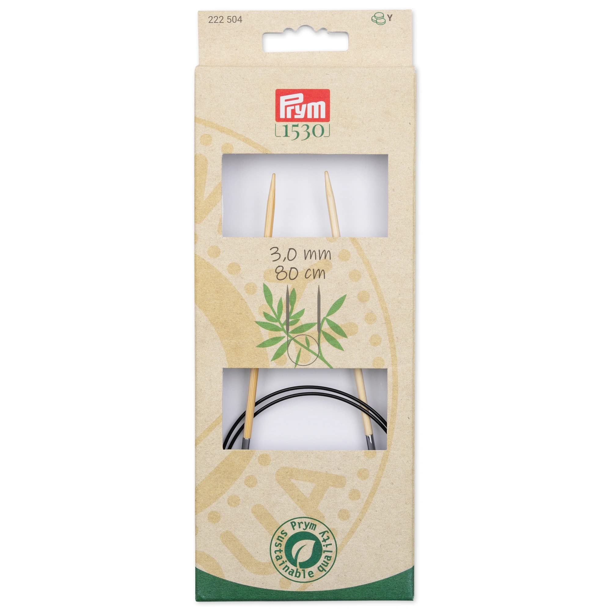 prym-1530-ferri-circolari-in-bamb-80cm-3-00mm-1-ferro image 1