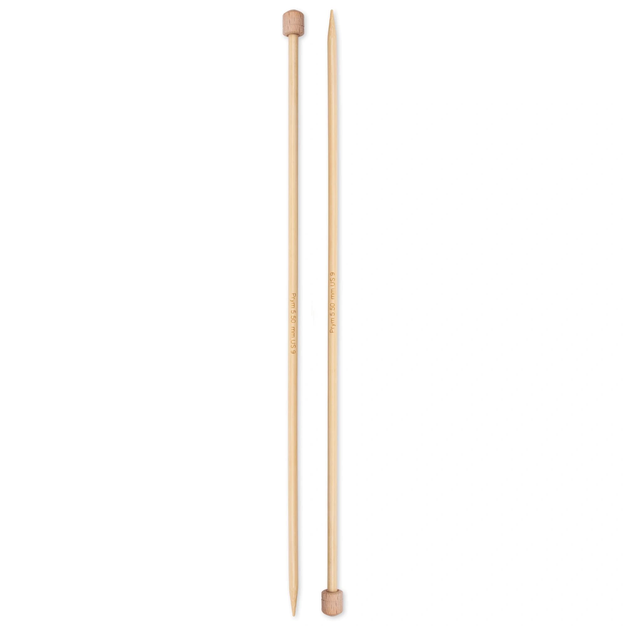 prym-1530-ferri-da-maglia-in-bamb-a-punta-singola-33-cm-5-5-mm-us-9-2-pezzi image 2