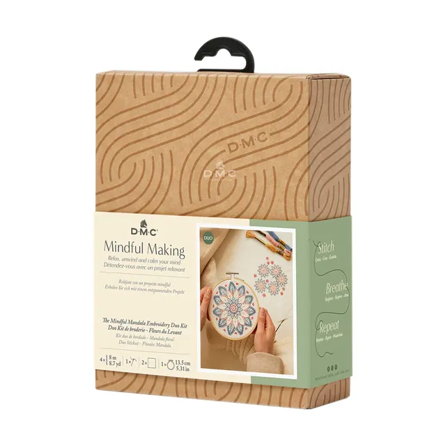 dmc-mindful-making-kit-ricamo-rugiada-del-mattino-con-telaio image 1