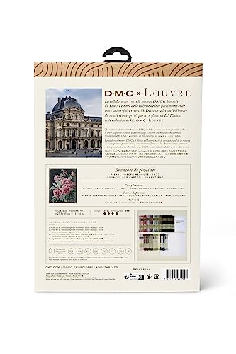 dmc-x-le-louvre-le-peonie-di-p-j-redout-kit-punto-croce-avanzato image 7