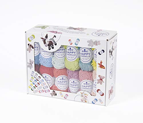 dmc-happy-chenille-filato-ciniglia-velour-box-25-mini-gomitoli-25-colori image 2