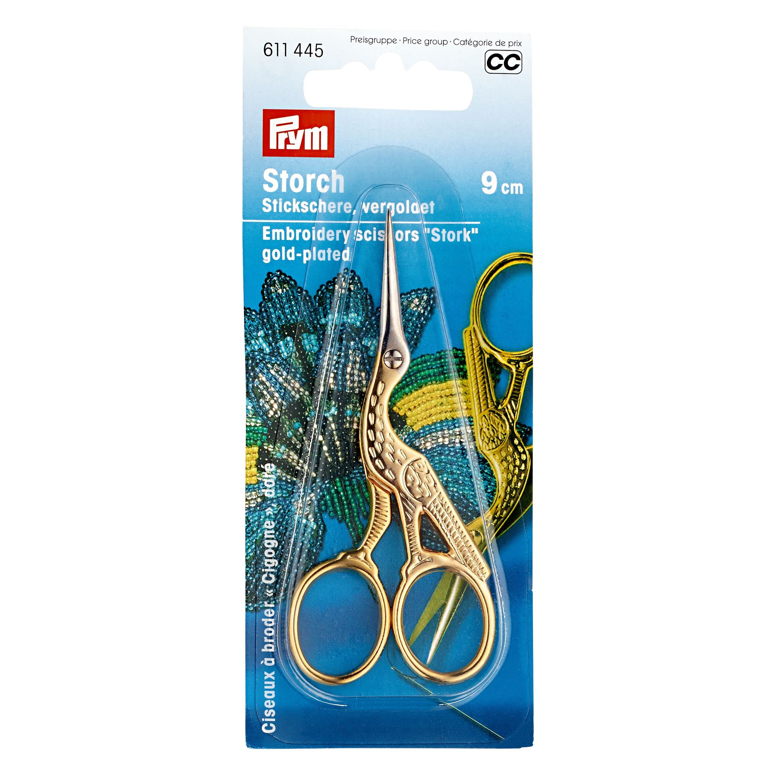 prym-forbici-da-ricamo-a-cicogna-9-cm-placcate-oro image 2