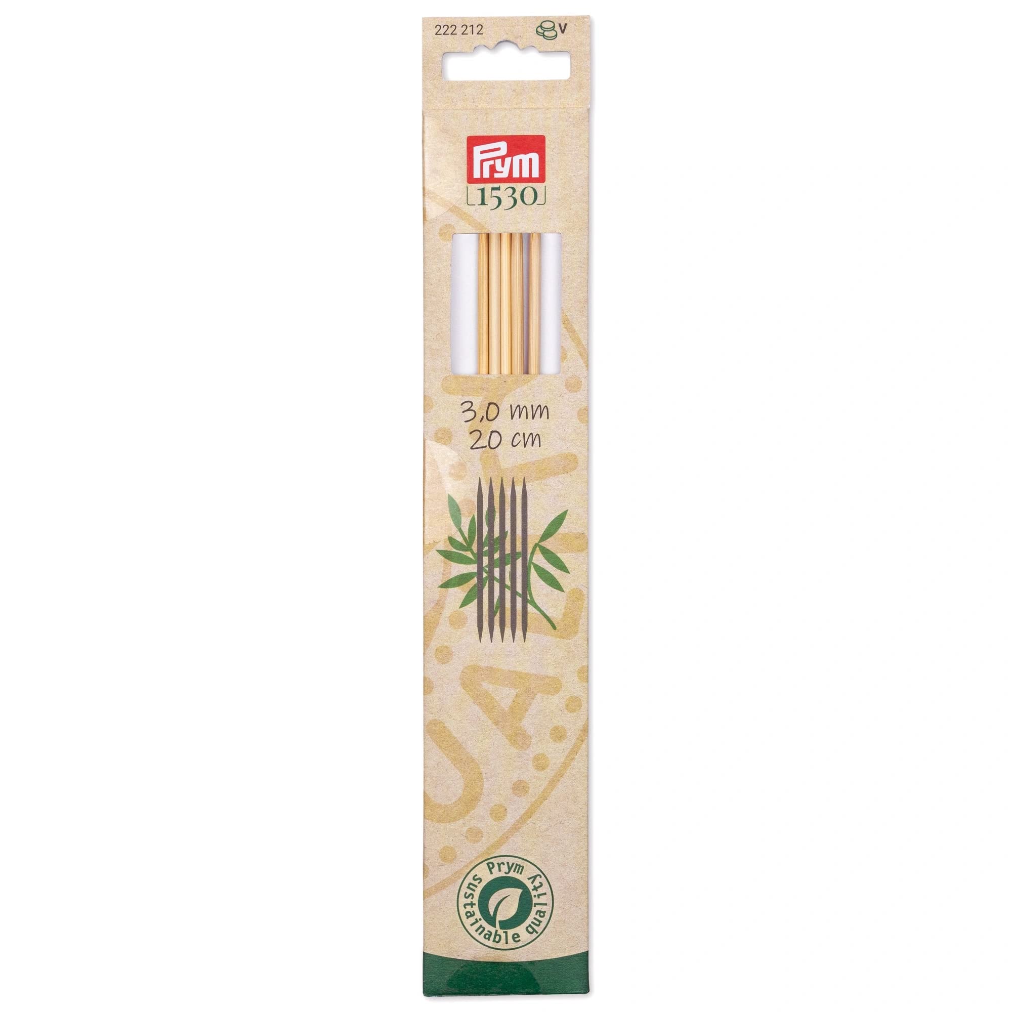 prym-1530-bamb-ferri-a-doppia-punta-20-cm-3-00-mm-5-pezzi image 1