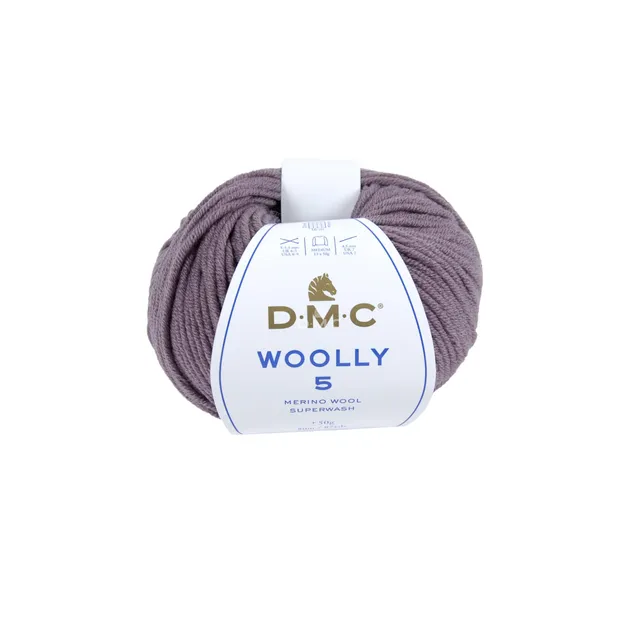 dmc-490-61-lana-merino-woolly-5-viola-80m-50g-aran-superwash image 1