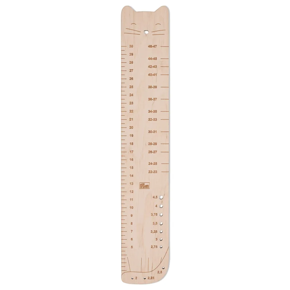 prym-610743-righello-per-calze-in-legno-di-betulla-60-x-350-mm-naturale image 1