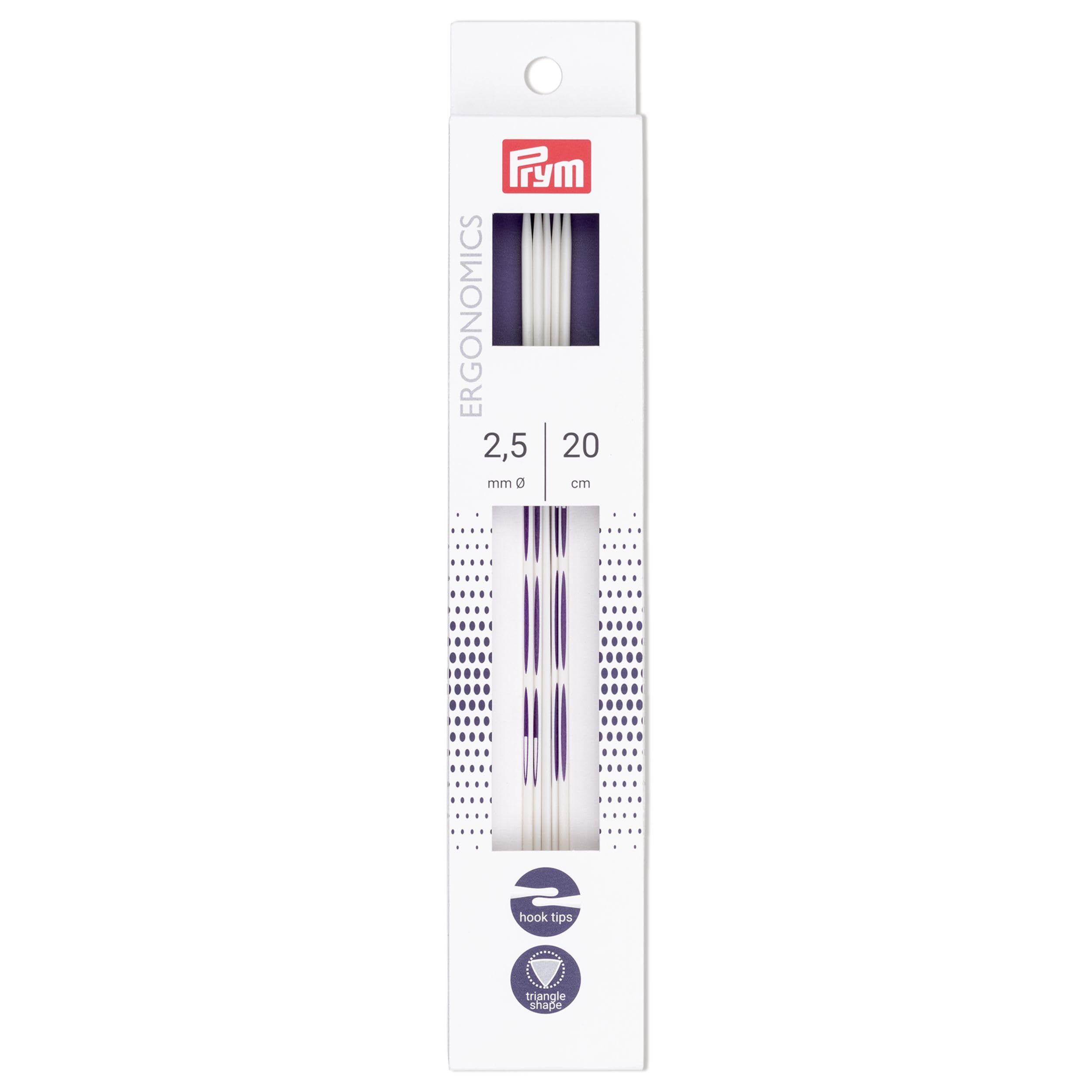 prym-ergonomics-ferri-da-maglia-a-punta-singola-20-cm-2-50-mm-5-aghi image 1
