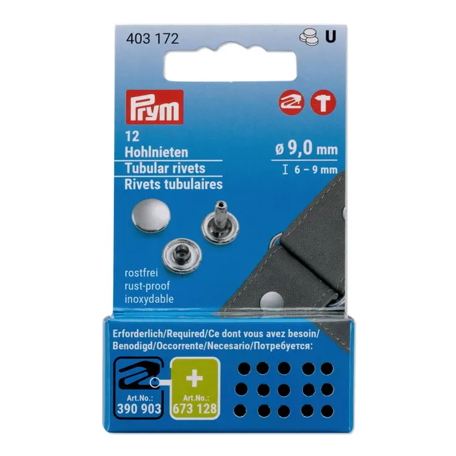 prym-403172-rivetti-cavi-9-mm-ottone-argentato-12-pz image 1