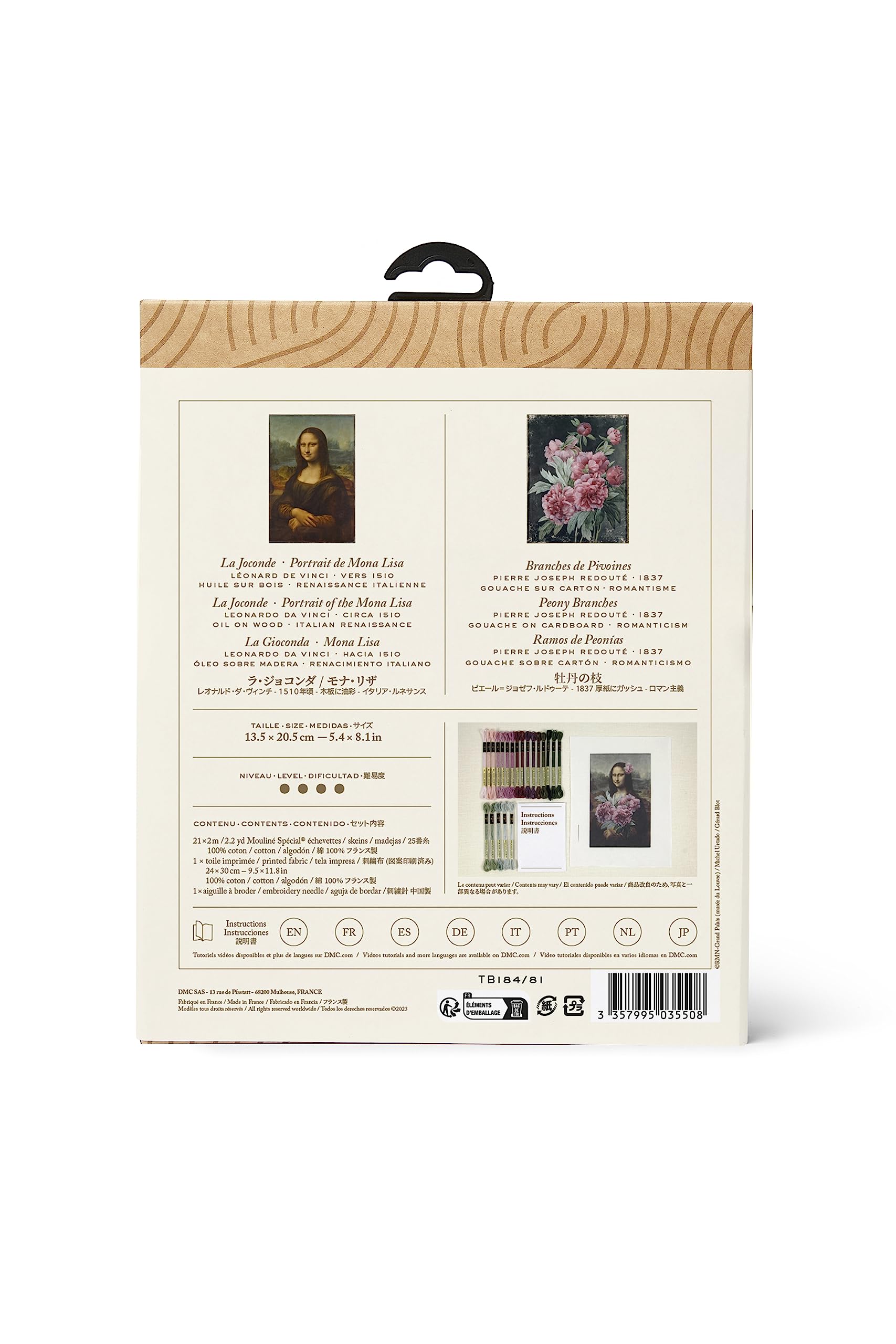 dmc-le-louvre-kit-ricamo-avanzato-gioconda-e-peonie image 2