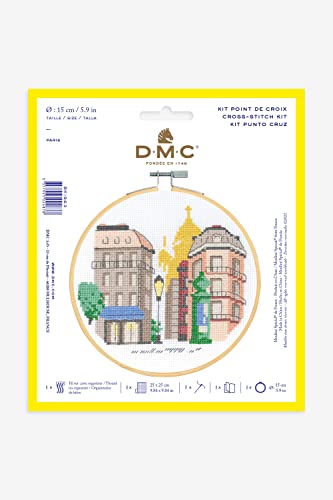 dmc-kit-punto-croce-parigi-con-telaio-25x25-cm image 4