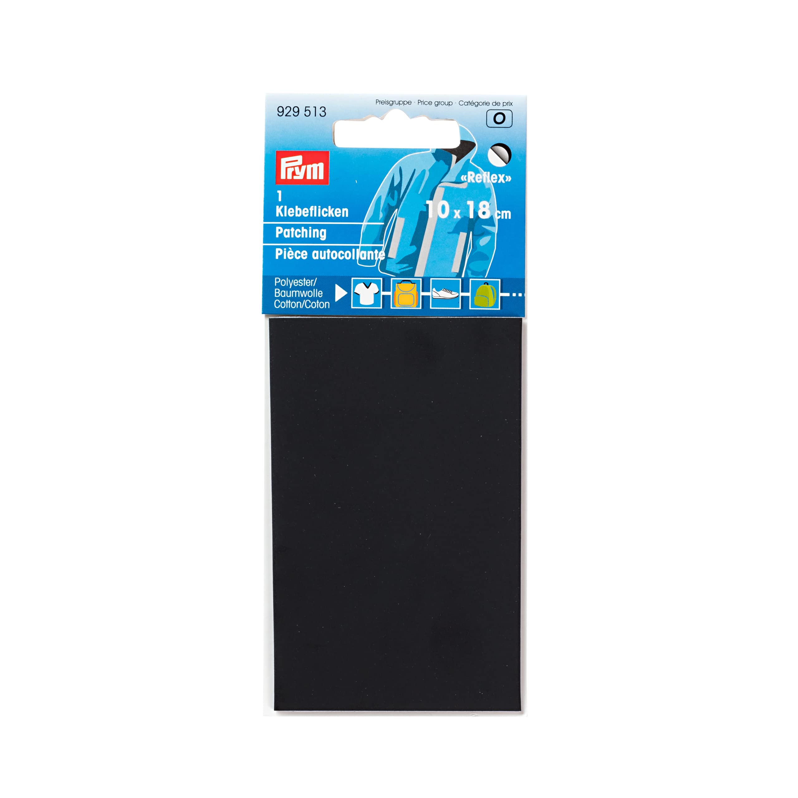prym-patch-adesiva-riflettente-nera-10-x-18-cm image 1