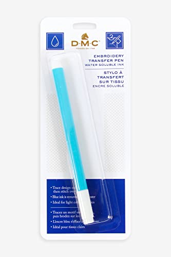 dmc-pennarello-trasferibile-per-ricamo-su-tessuti-chiari-inchiostro-blu-solubile image 3