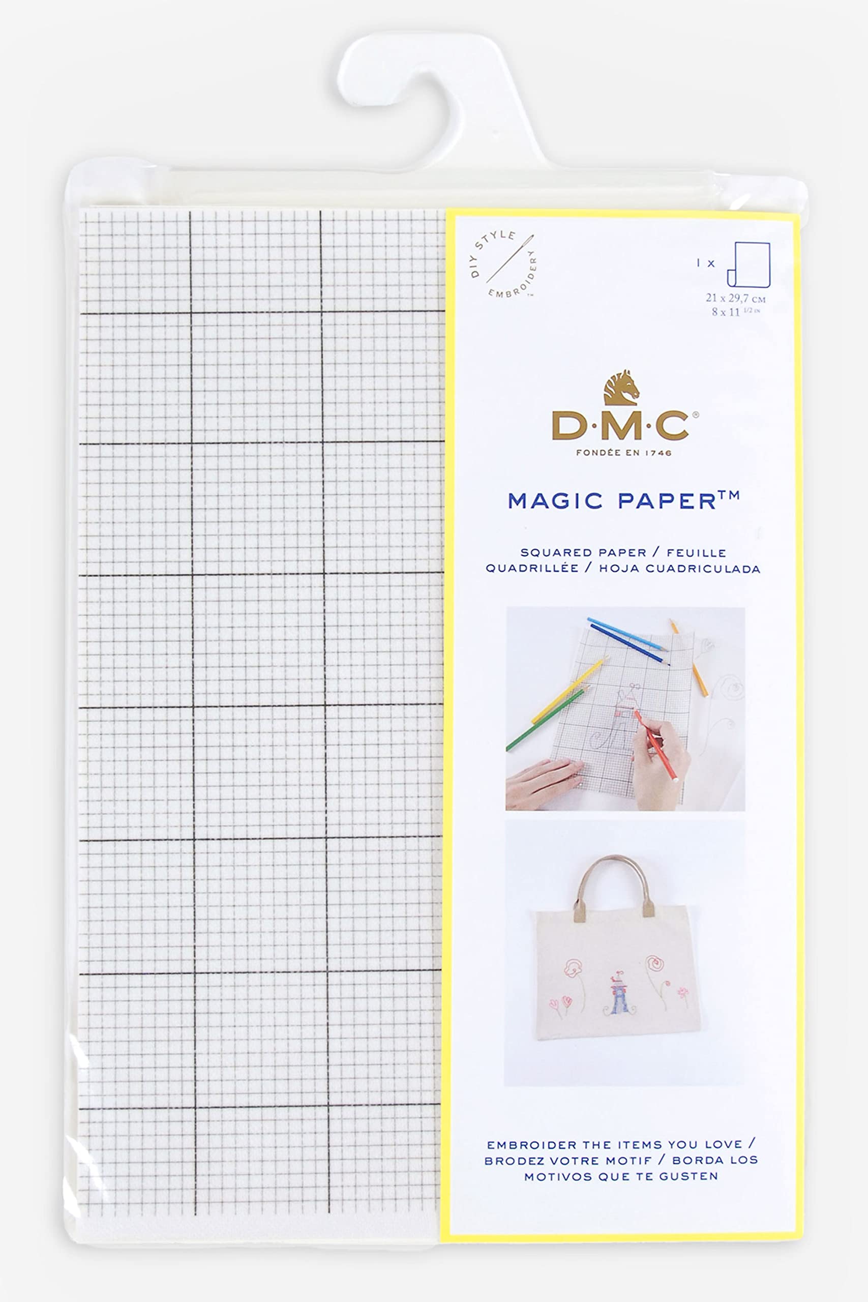 dmc-magic-paper-medium-a4-carta-solubile-all-acqua-per-punto-croce-21-x-29-5-cm image 1