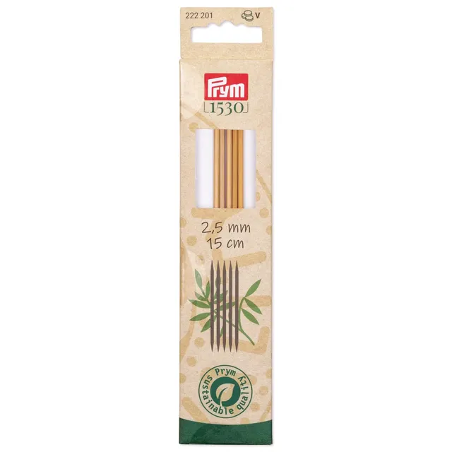 prym-1530-bamboo-ferri-a-doppia-punta-15-cm-2-50-mm image 1