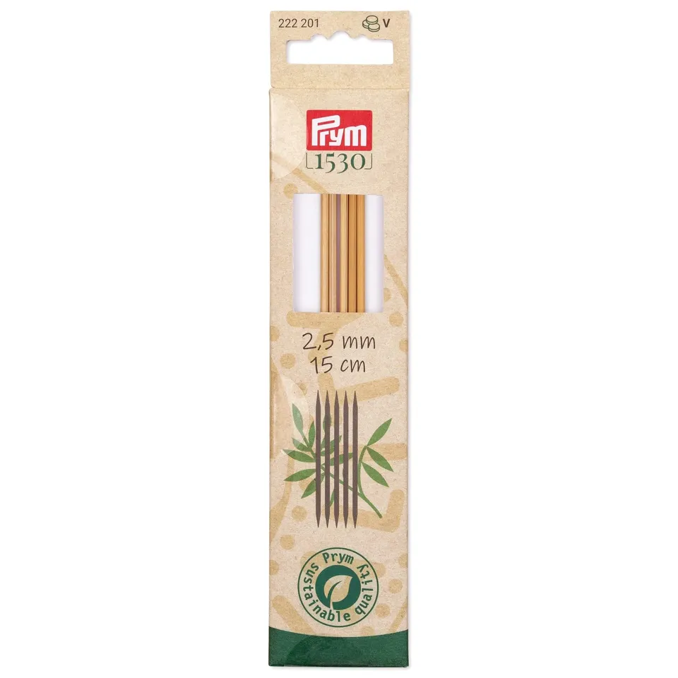 prym-1530-bamboo-ferri-a-doppia-punta-15-cm-2-50-mm image 1