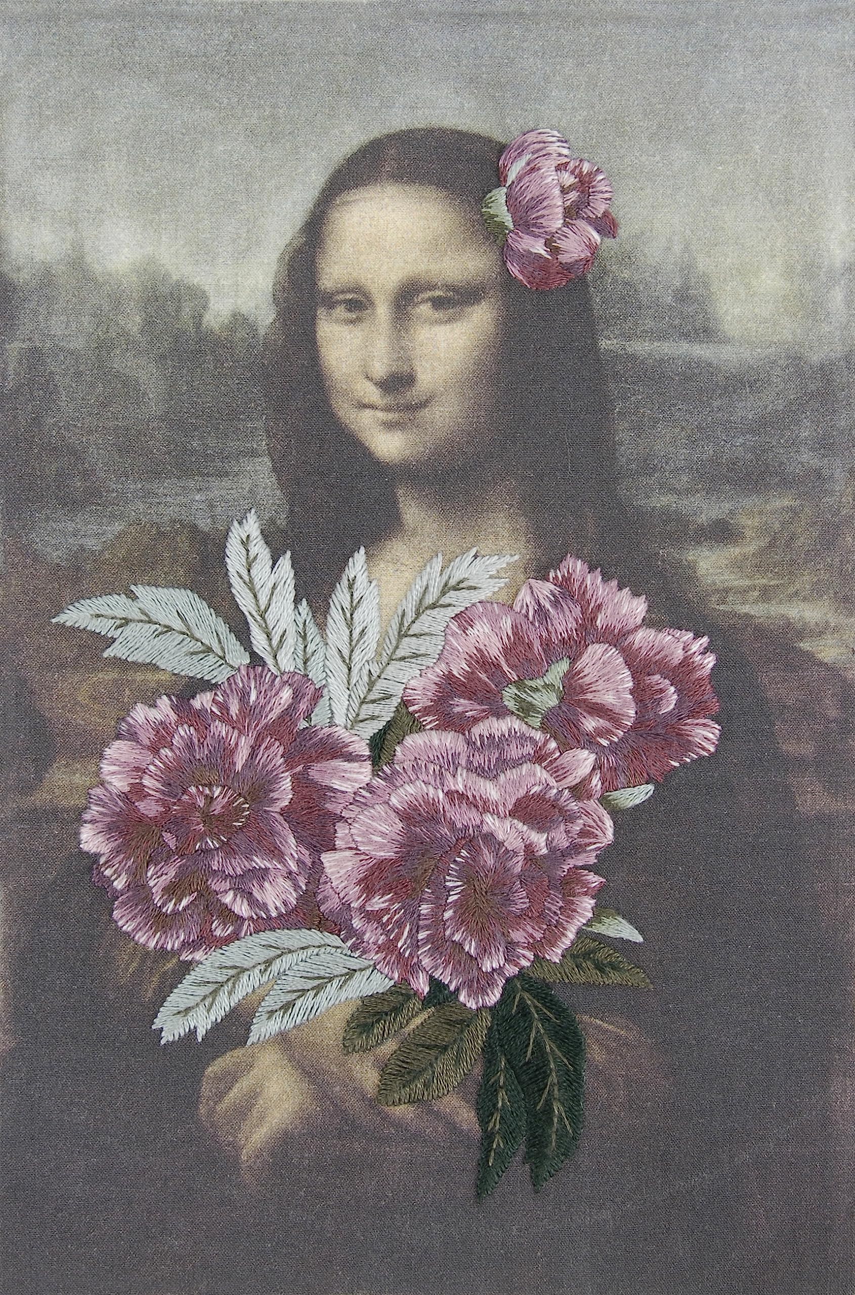 dmc-le-louvre-kit-ricamo-avanzato-gioconda-e-peonie image 3