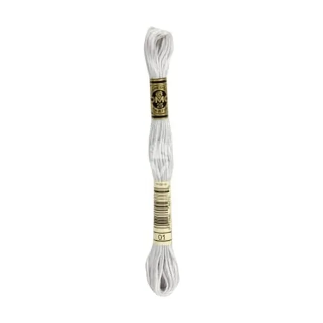 dmc-moulin-sp-cial-117mc-0001-filo-da-ricamo-cotone-bianco-8-m image 1