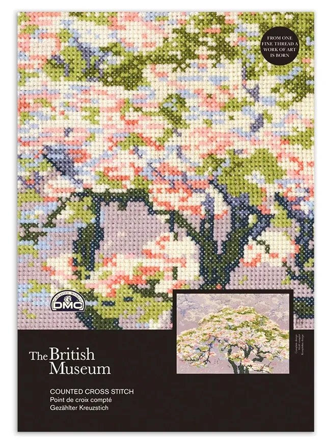dmc-the-designer-collection-kit-punto-croce-ciliegio-in-fiore-william-giles-brit image 1