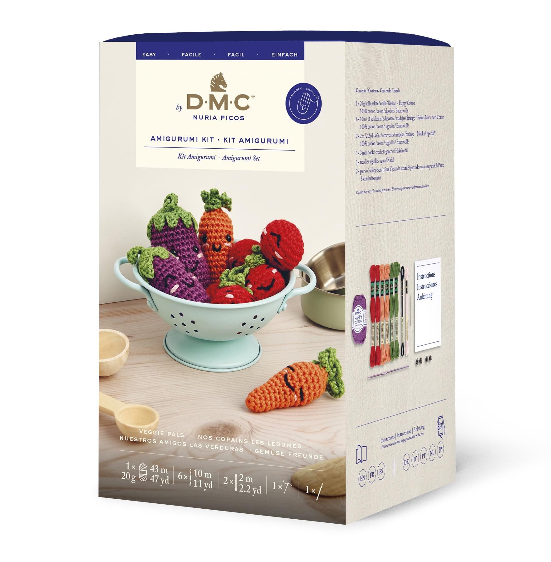 dmc-le-nostre-amiche-verdure-kit-amigurumi-uncinetto-livello-intermedio image 1