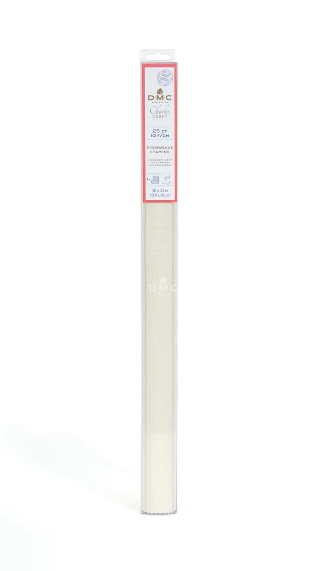 dmc-etamine-evenweave-25-ct-tessuto-punto-croce-50-8-x-61-cm-cotone image 1