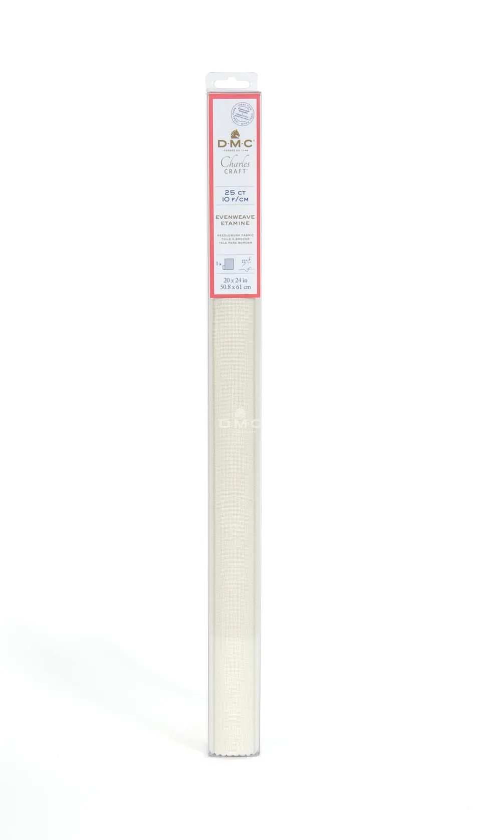 dmc-etamine-evenweave-25-ct-tessuto-punto-croce-50-8-x-61-cm-cotone image 1