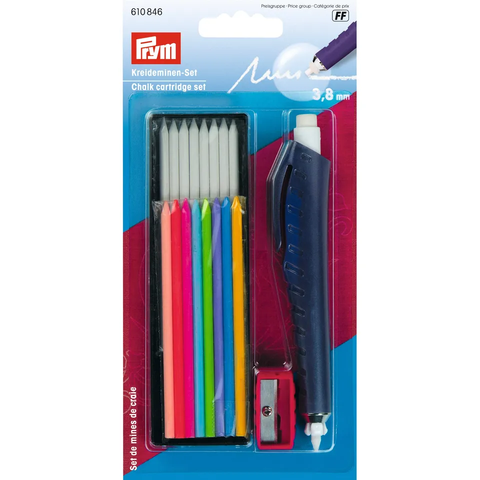 prym-chalk-set-portagesso-con-16-cartucce-per-tessuti-e-altre-superfici image 1