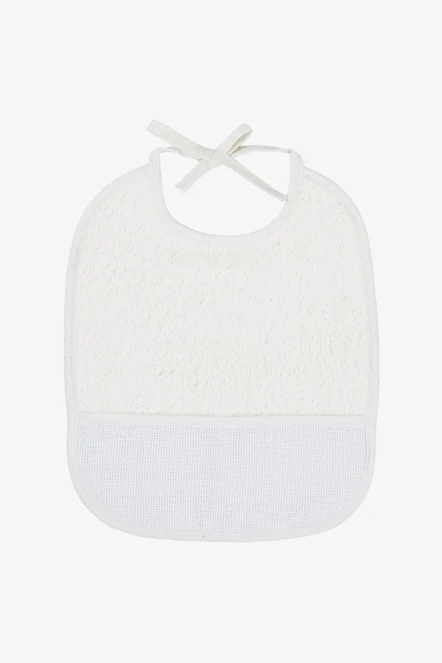 dmc-bavaglino-bianco-0-3-mesi-da-ricamare-gift-of-stitch image 1