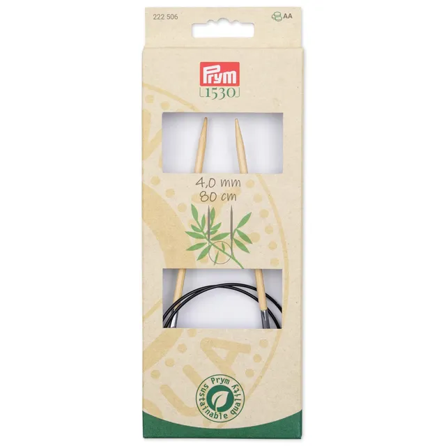 prym-1530-bamboo-ferri-circolari-80-cm-4-0-mm-1-pezzo image 1