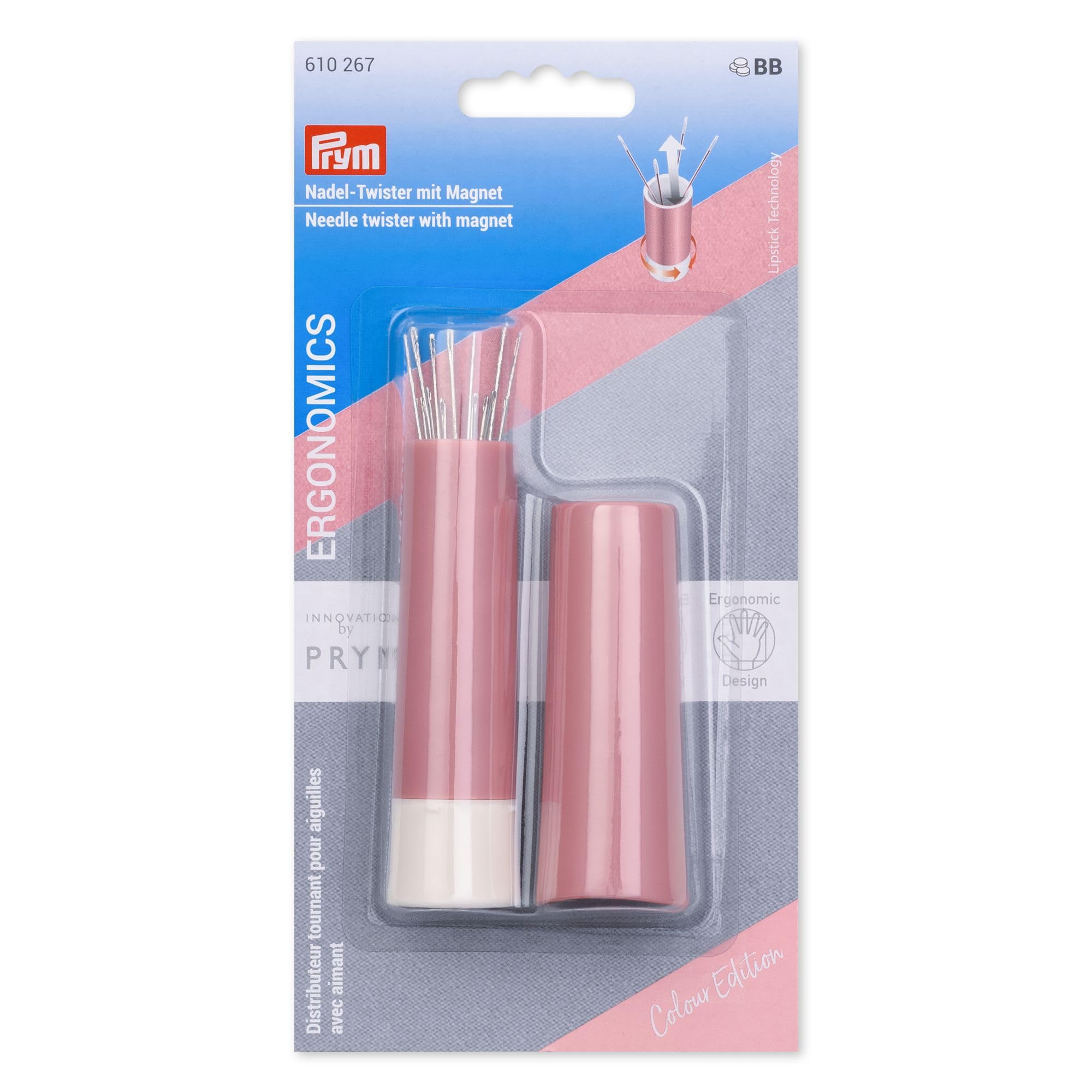 prym-610266-twister-contenitore-per-aghi-magnetico-albicocca-con-19-aghi image 5