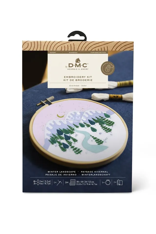 dmc-kit-ricamo-paesaggio-invernale-georgie-k-emery-livello-esperto image 1