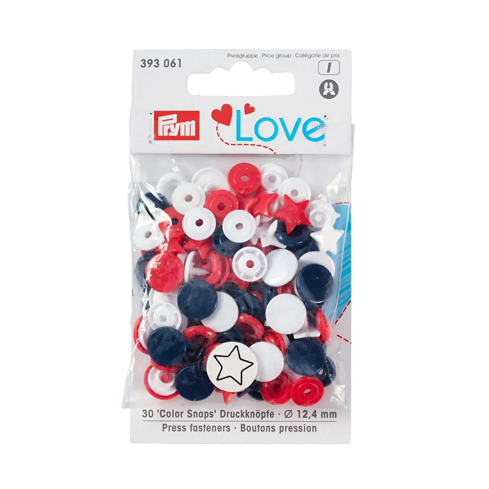prym-love-bottoni-a-pressione-stella-12-4-mm-30-pezzi-rosso-bianco-blu image 1