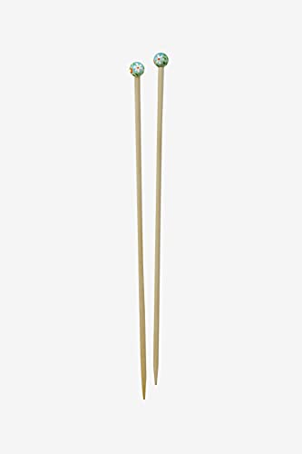 dmc-knitty-ferri-maglia-in-bamb-40-cm-n-7-blu-con-pomolo-fiori image 4