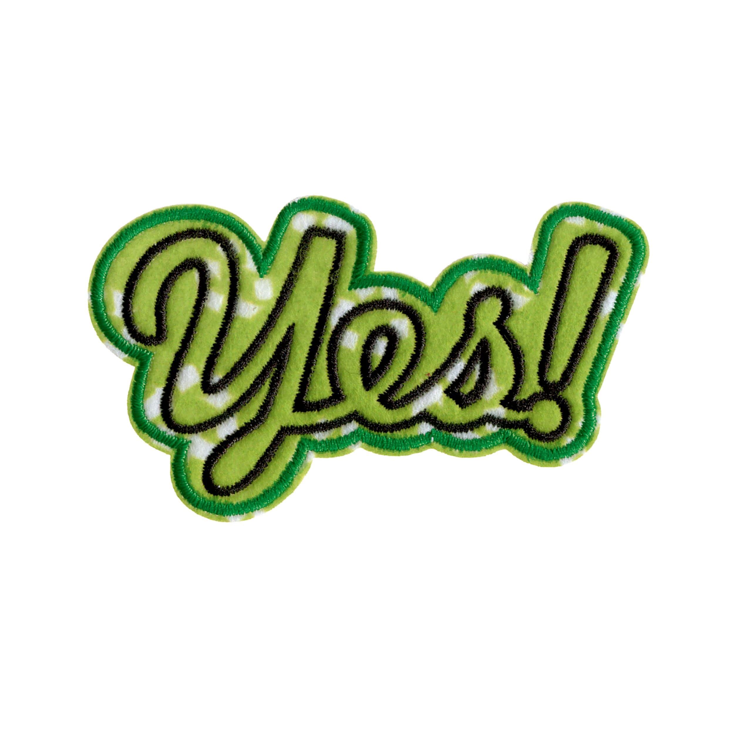 prym-926746-applicazione-termoadesiva-scritta-yes-riciclata image 2