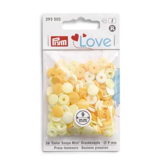 prym-love-bottoni-a-pressione-gialli-9-mm image 1