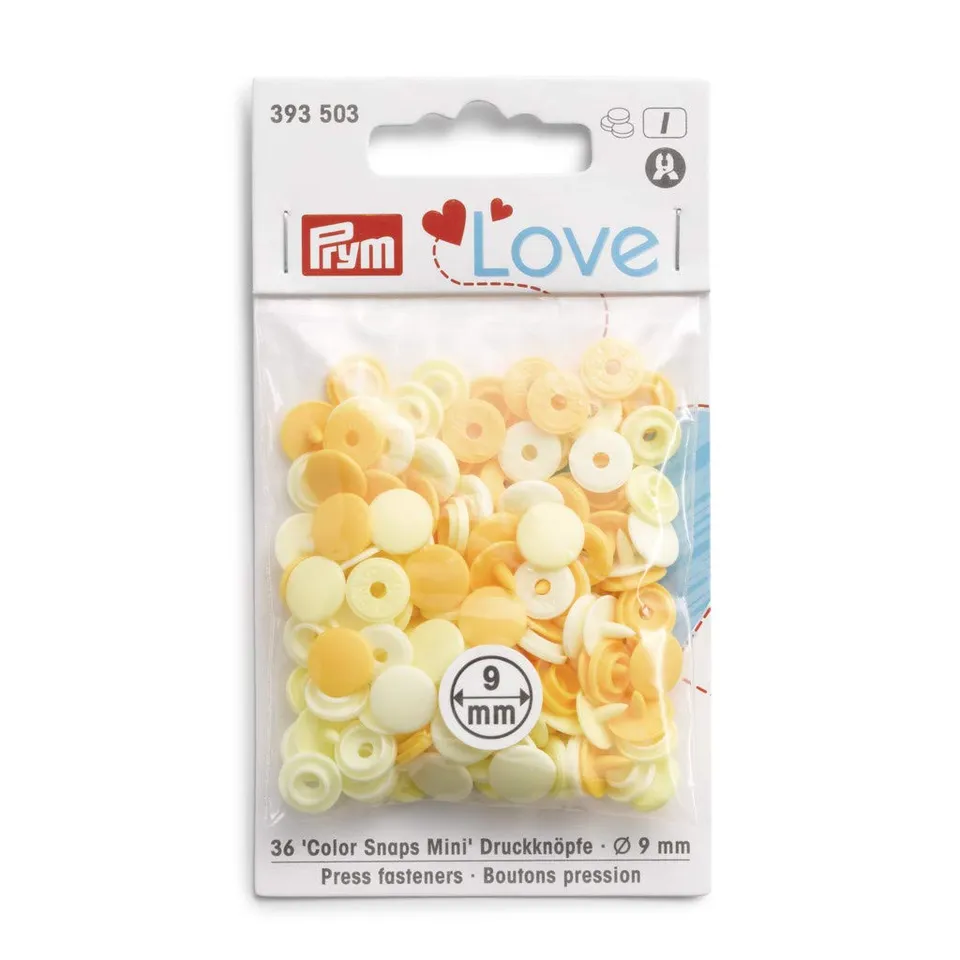 prym-love-bottoni-a-pressione-gialli-9-mm image 1
