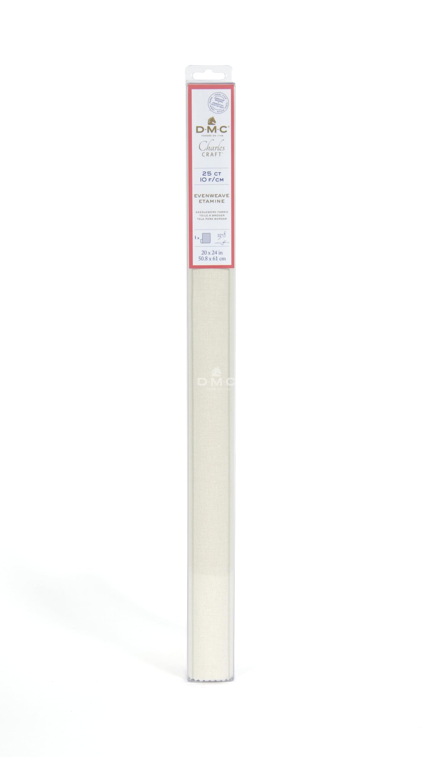 dmc-etamine-evenweave-25-ct-tessuto-punto-croce-50-8-x-61-cm-cotone image 1
