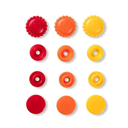 prym-love-flower-colorsnaps-bottoni-a-pressione-13-6-mm-giallo-rosso-arancione-3 image 3