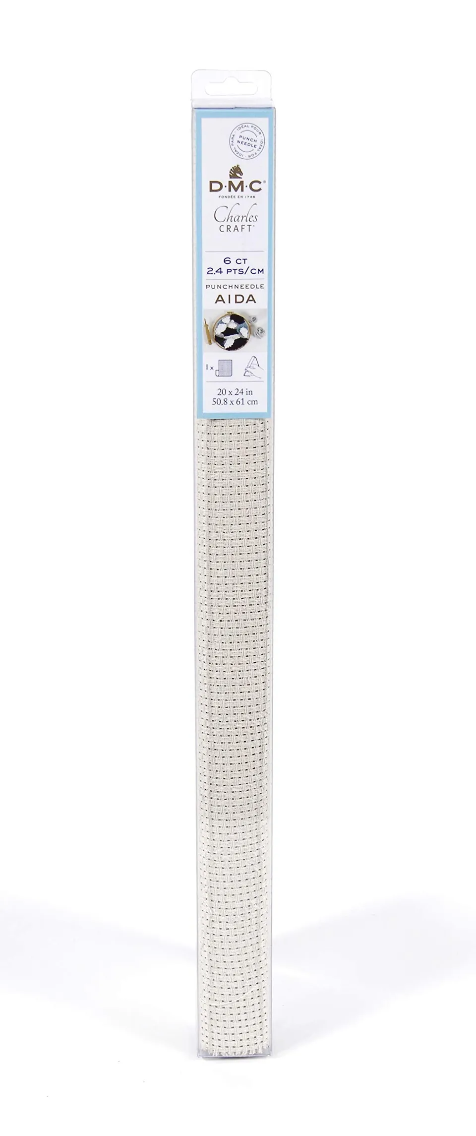 dmc-tela-aida-2-4-pti-punch-needle-38-x-45-cm-pretagliata image 1