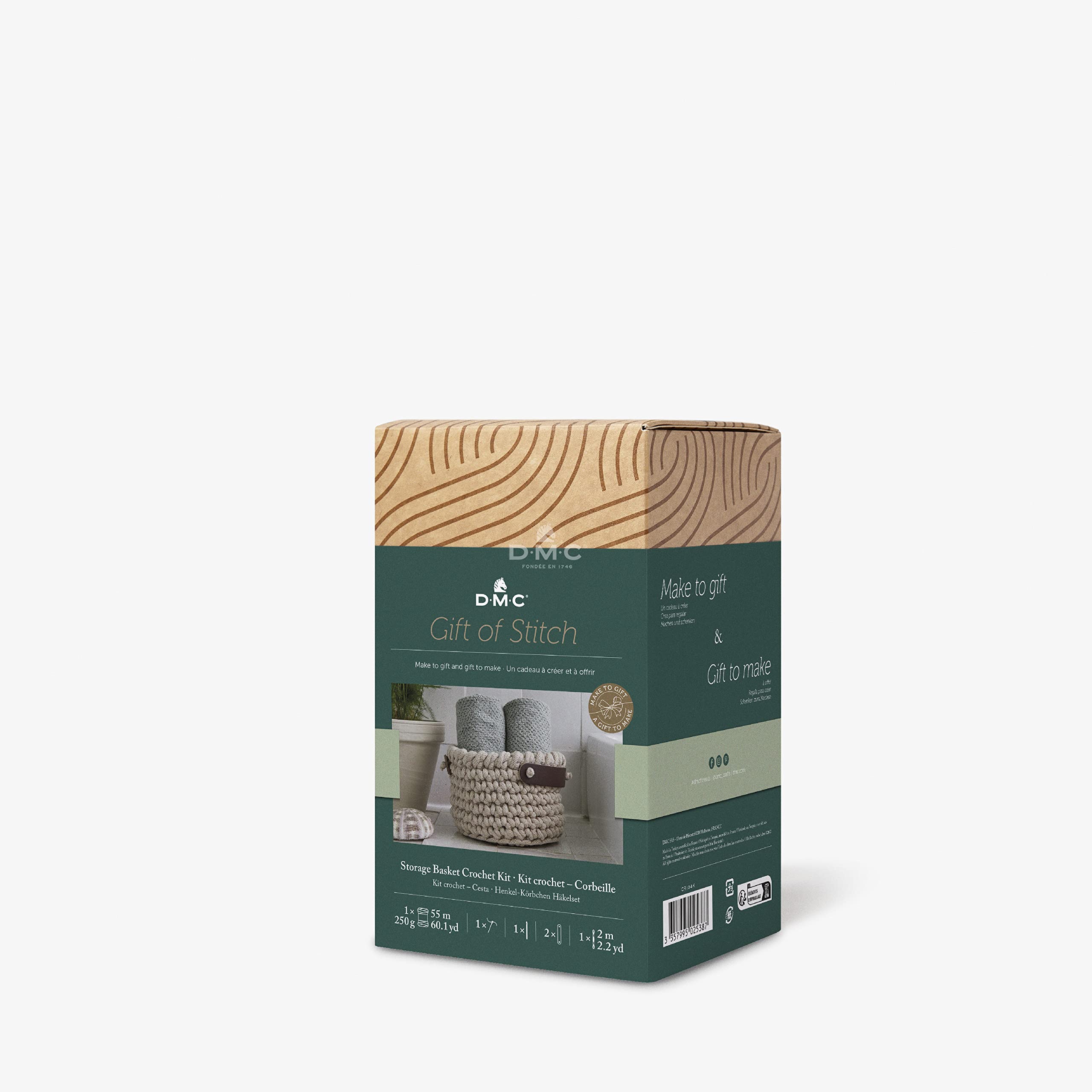 dmc-gift-of-stitch-kit-cestino-uncinetto-nova-vita-12-manici-pelle image 1