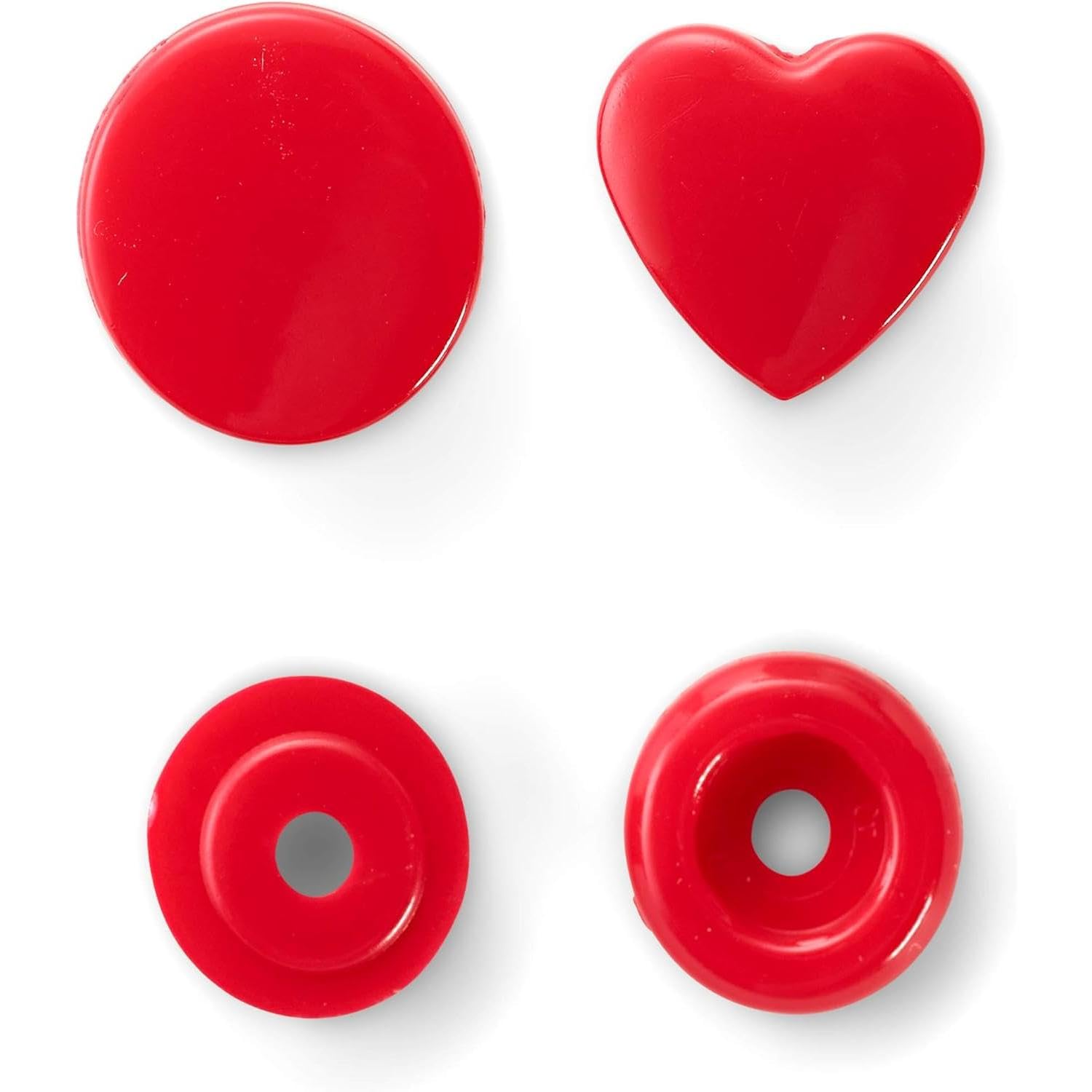 prym-colorsnaps-a-cuore-12-4-mm-rossi-30-pezzi image 2