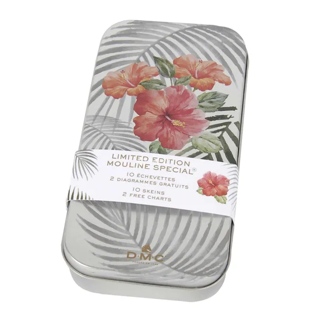 dmc-scatola-metallo-floral-box-edizione-limitata-con-10-matassine-moulin-sp-cial image 1