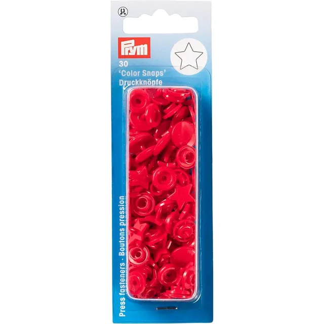 prym-393238-bottoni-automatici-stella-rossa-plastica-senza-cucitura image 1