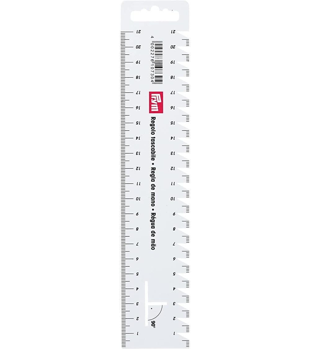 prym-righello-per-sarti-bianco-21-cm-in-plastica image 2