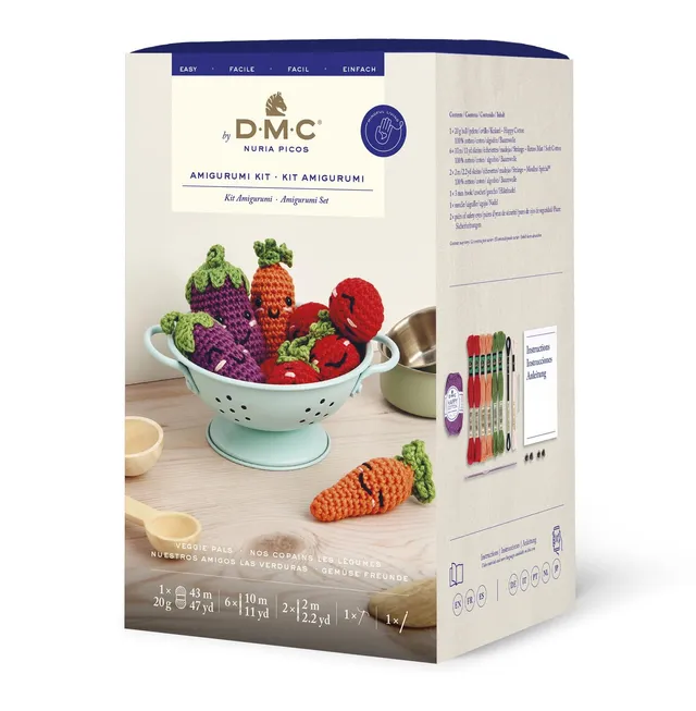 dmc-le-nostre-amiche-verdure-kit-amigurumi-uncinetto-livello-intermedio image 1