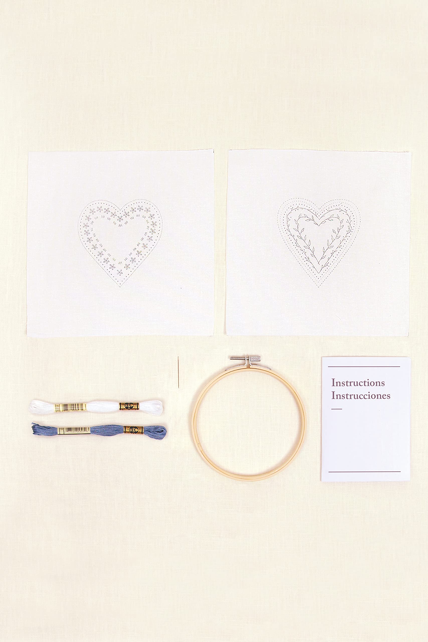 dmc-mindful-making-duo-d-amore-kit-ricamo-2-cuori-10x10-5-cm image 6