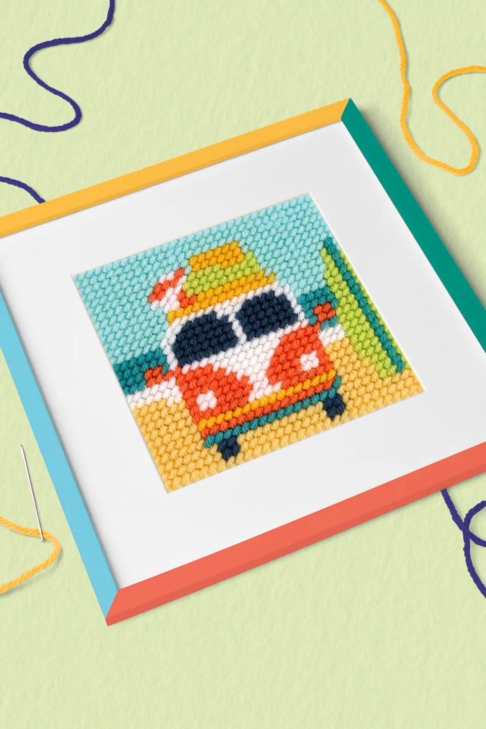 dmc-gift-of-stitch-camper-van-kit-arazzo-gobelin-facile-per-bambini image 1
