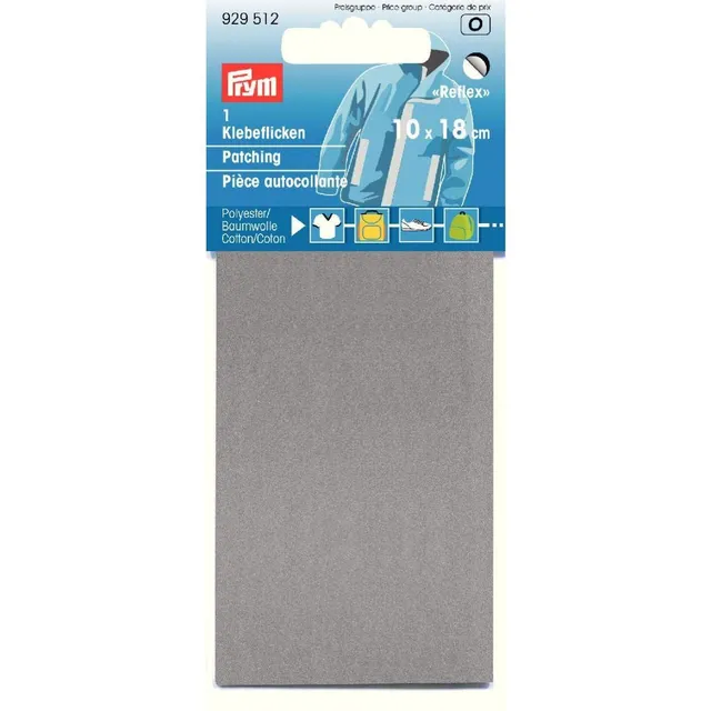 prym-toppe-adesive-riflettenti-10-x-18-cm-argento-per-tessuti-tecnici-1-pezzo image 1