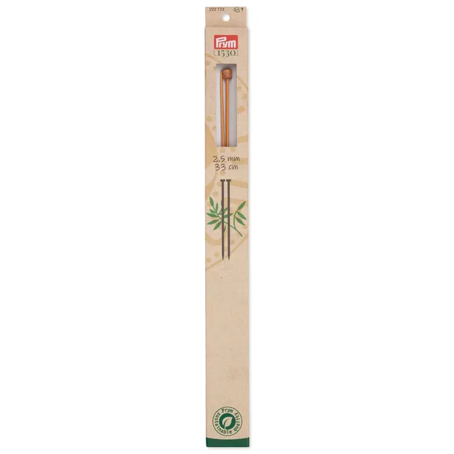 prym-1530-ferri-da-maglia-in-bamb-a-punta-singola-33-cm-2-5-mm-2-pezzi image 1